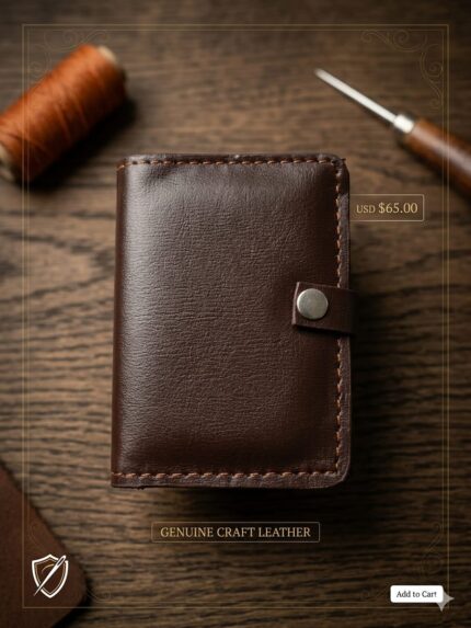 Premium Vintage Leather Card Holder Wallet – Compact & Stylish