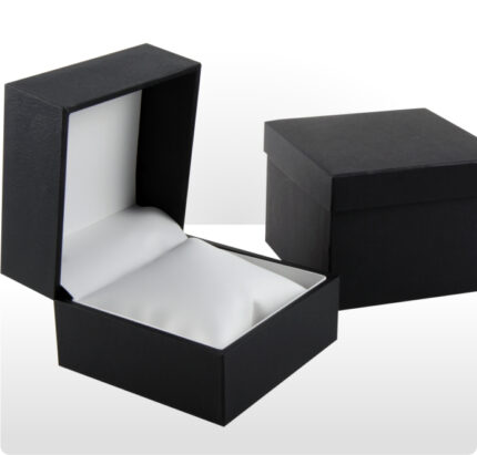 Black Durable Single Watch Box PU Present Display Case Gift For Bracelet Bangle Jewelry Men's Watch Boxes Holder Color send will be random